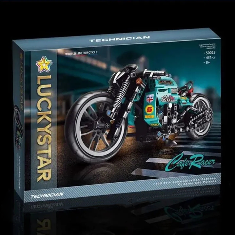 Coffee Knight Building Blocks Motorcycle- Build Your Own Mini Motorcycle 451 pcs