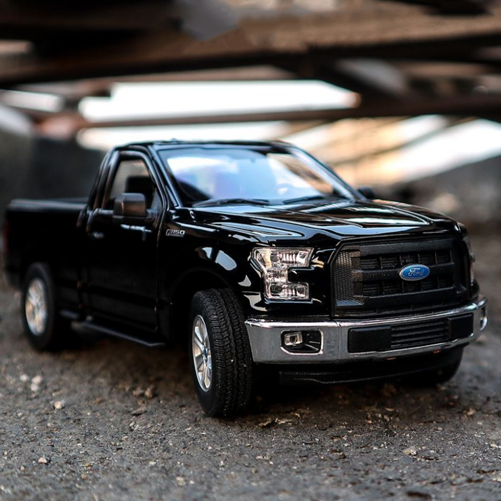 2019 Ford F-150 Limited Crew Cab Black Pickup Diecast Model Cars 1/24 Motormax 79364