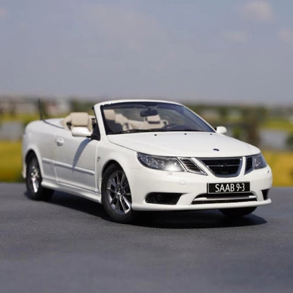 1993 Saab 93 White Convertible Sports Car 1:18 Model Car