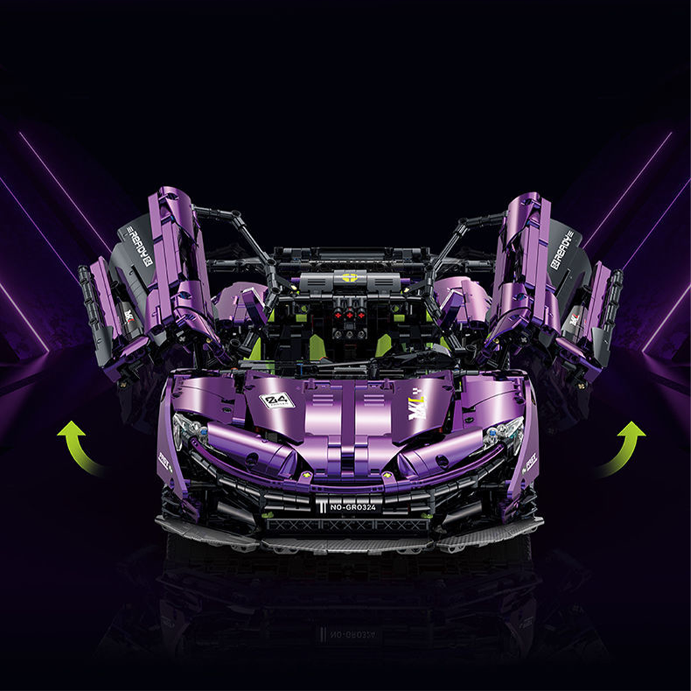 Remote Control McLaren Purple Supercar 1:8 Scale Model Speed Champions Technic Car 3568 pcs