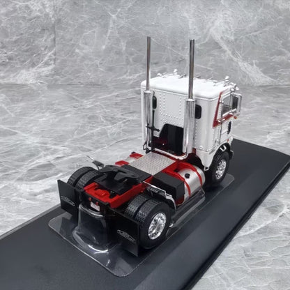 1976 Freightliner COE Trucks Trailer Head Simulation Alloy IXO 1:43 Diecast Model (White and Red)