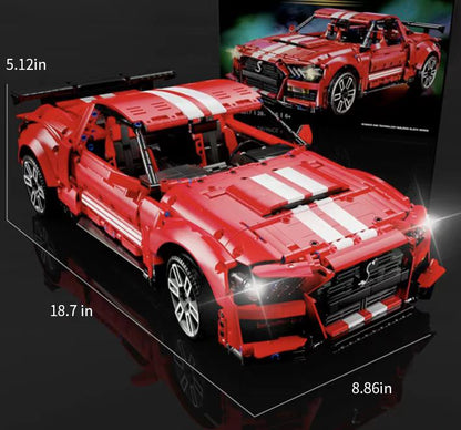 Ford Mustang GT500 2814 pcs Mini Building Block Set DIY Car Kit or Assembled Model