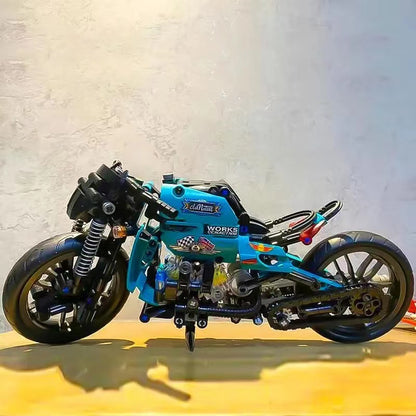 Coffee Knight Building Blocks Motorcycle- Build Your Own Mini Motorcycle 451 pcs