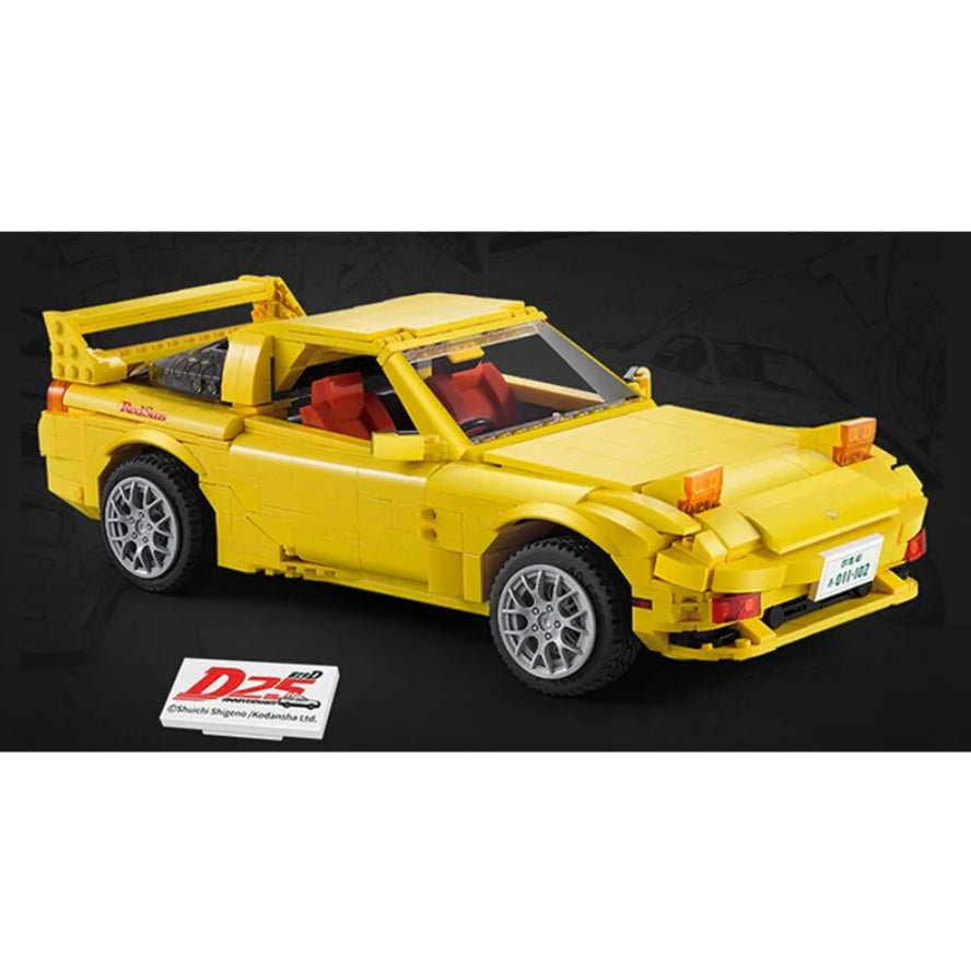 Red Suns Mazda FC3S RX-7 Building Blocks Car Kit  Model Race Cars 1655 pcs