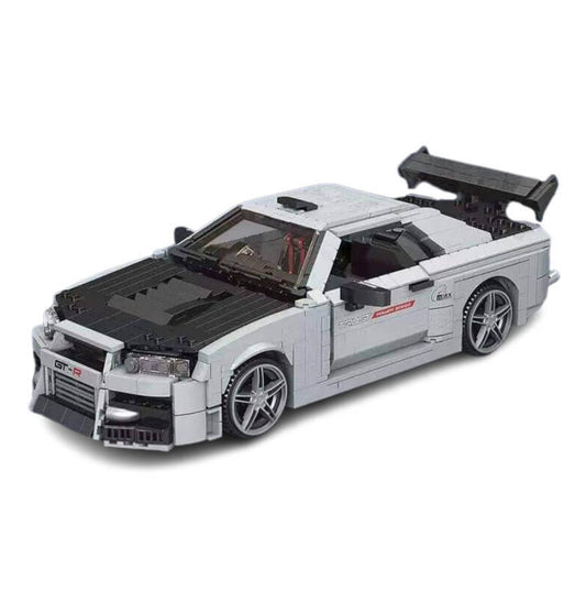 Godzilla R34 building blocks sports car 1470pcs