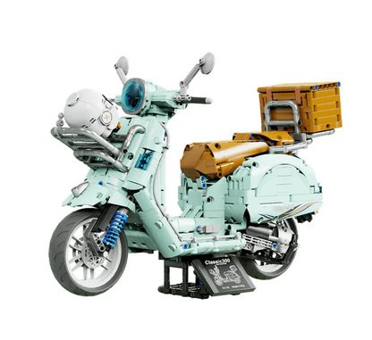 Vespa GTS 300 Classic Italian Scooter 1827 pcs Building Blocks Mini Motorcycle