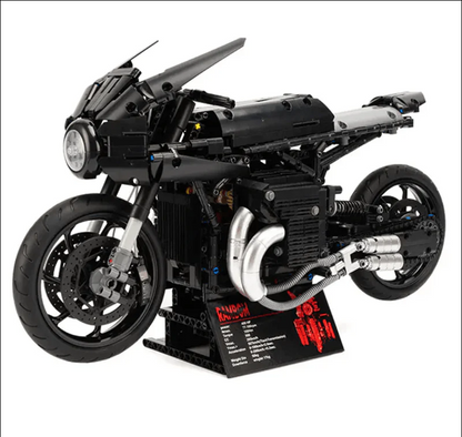 Shadow Edition Dark Bike 1980 pcs Building Blocks Assembly Bricks Toys Motorcycle Build Kit