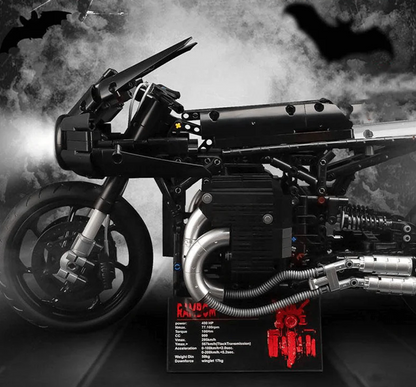 Shadow Edition Dark Bike 1980 pcs Building Blocks Assembly Bricks Toys Motorcycle Build Kit