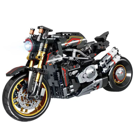 Devil Carbon Sports Bike 770pcs Model – DIY Building Kit or Pre-Assembled Toy