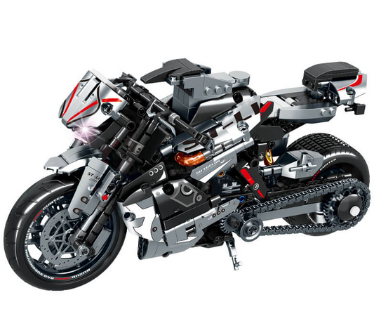 Japanese JDM Motorbike 841 pcs Model – DIY Building Kit or Pre-Assembled Toy