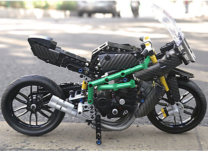 Kawasaki Ninja H2R Carbon Motorbike 1536 pcs Building Blocks Mini Motorcycle