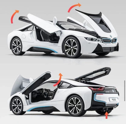 BMW i8 Sports Car Model Toy Cars 1:22