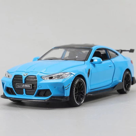 BMW M4 IM G82 Coupe Free Wheeling High 1:32 Scale Model Cars (Blue)