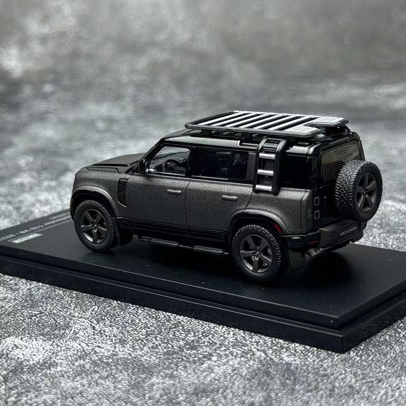 Land Rover Defender 90 SUV Off-Road 1/64 Diecast Model (Black and Yellow)