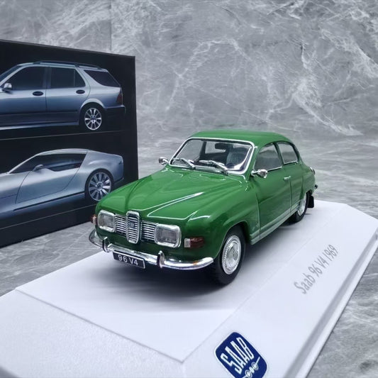 1969 Saab 96 V4 Sedan 1:43 Model Cars (Green)