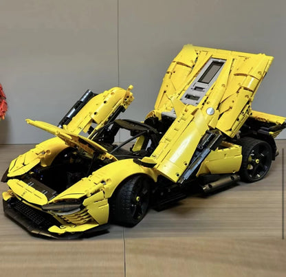 Ferrari SP3 Yellow Advanced Building Blocks Set 3778 pcs