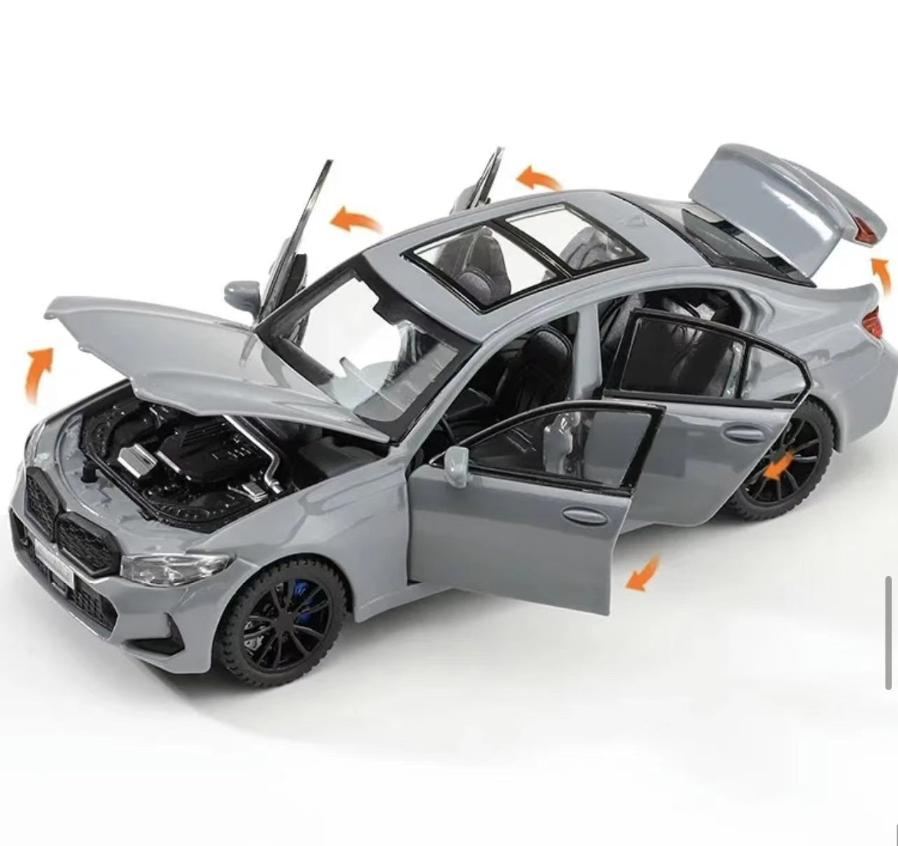 2023 BMW 320i The 3 G20 Gray 1/32 Scale Diecast Cars