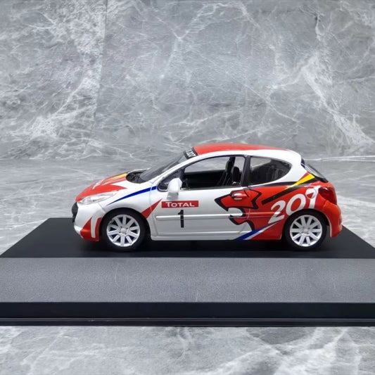 Peugeot 207 Sedan 1/43 Diecast Models (Red and White)