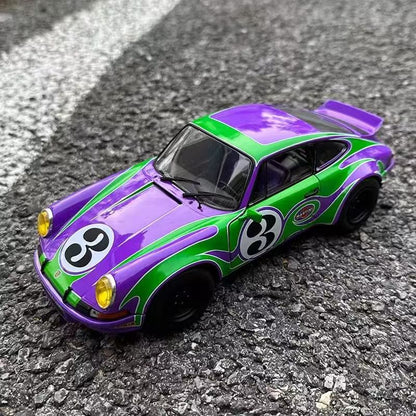 1973 Porsche 911 RSR Hippy Tribute Sports Cars Diecast Model 1:18 (Purple)