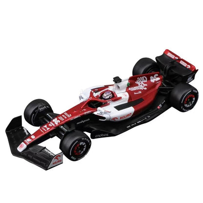 2022 Bburago F1 Alfa Romeo C42 #24 Guanyu Zhou #77 Valtteri Red Diecast Model 1:43