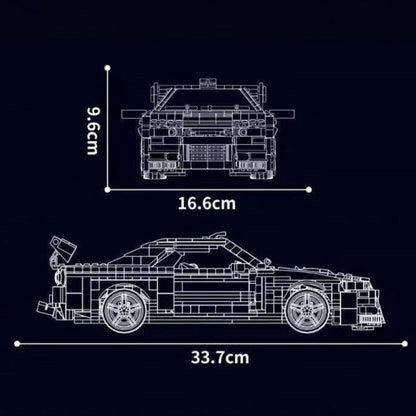 Godzilla R34 bricked up cars scale drawing