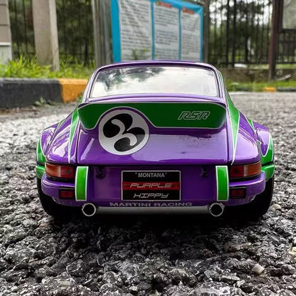 1973 Porsche 911 RSR Hippy Tribute Sports Cars Diecast Model 1:18 (Purple)