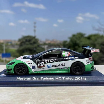 2014 Maserati Gran Turismo MC Trofeo Race Cars 1/43 Scale Diecast Replica (Green)