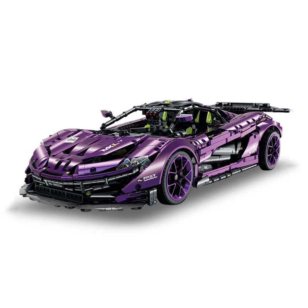 Remote Control McLaren Purple Supercar 1:8 Scale Model Speed Champions Technic Car 3568 pcs