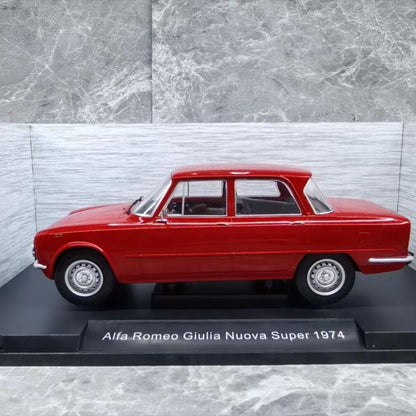 1974 Alfa Romeo Giulia Nuova Super Dark Red Toy Cars 1:18 Sscale