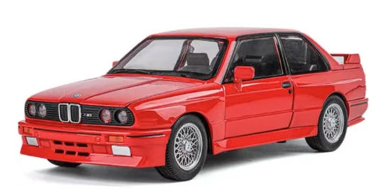 1938 BMW M3 Miniature Die Cast Car Model Sound Light Pull Back 4 Doors (Red)