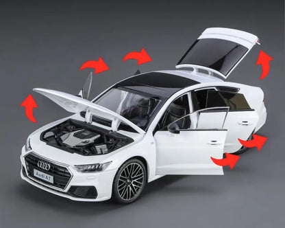 Audi A7 White Coupe 1:24 Scale Model Cars