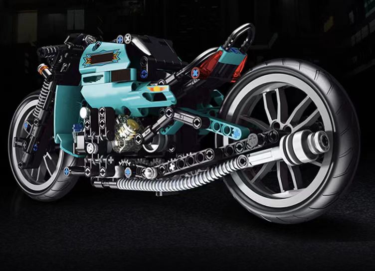 custom lego harley motorcycle side display