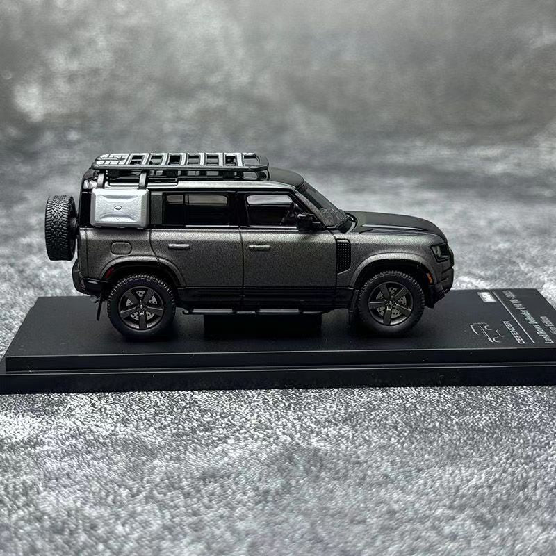 Land Rover Defender 90 SUV Off-Road 1/64 Diecast Model (Black and Yellow)