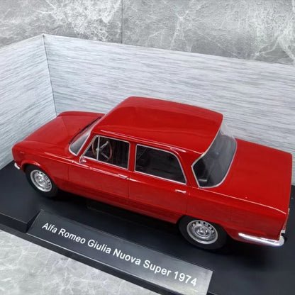 1974 Alfa Romeo Giulia Nuova Super Dark Red Toy Cars 1:18 Sscale