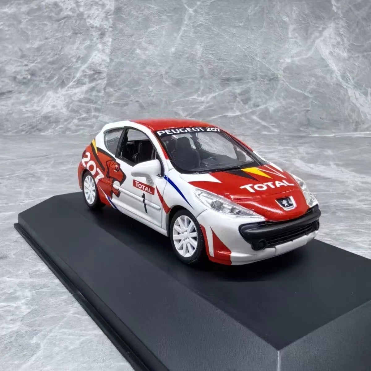 Peugeot 207 Sedan 1/43 Diecast Models (Red and White)