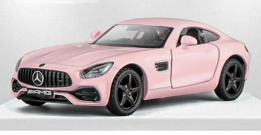 Mercedes AMG GTS Race Spors Car 1/36 Diecast Model (Pink)