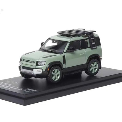 Land Rover Defender 90 SUV Off-Road 1/64 Diecast Model (Black and Yellow)