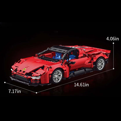 Ferrari SP3 1:14 Scale Advanced Collectible Set For Adults- Build Your Own Race Car Model 1129 pcs