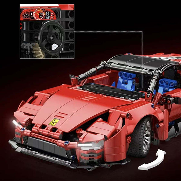 Ferrari SP3 1:14 Scale Advanced Collectible Set For Adults- Build Your Own Race Car Model 1129 pcs